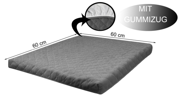 Betz Waschmaschinenbezug Trockner Abdeckung mit Rundumgummi aus 100 % Polyester Größe 60x60x4 cm